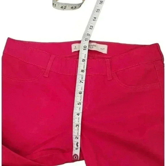 Abercrombie & Fitch Hot Pink Barbie Skinny Jeans Soft Stretchy Pants Size 4 - Picture 8 of 13